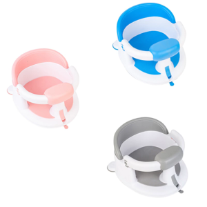 PP+TPR Baby Bath Chair Strong Suction Cup Infant Shower Rack Nonslip Bottom Bathing Stool Anti-skid Shower Assist Chair