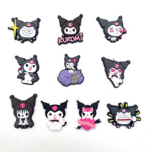 New 10pcs DIY Kuromi Cave shoes accessories cartoon shoe buckle for Crocs Shoe ecoration gift Shoes Charm Sandals Accessories Shoes Decorative Clogs Gift