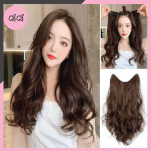Tóc giả nữ kẹp chữ U / Tóc giả kẹp U dài 55cm kèm ảnh thật xoăn bồng bềnh làm dày tóc cực đẹp Qiqishop