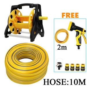 10M 15M 20M 25M 30M 35M Hose Reel set Water Pipe Roll Storage Rack Garden Hose Holder shower hose shower head