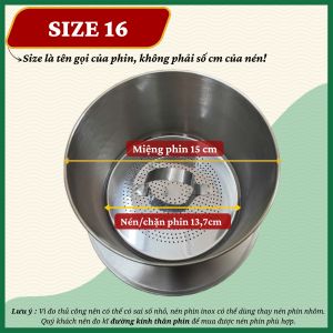 Nén phin lớn lõi chặn phin inox nhiều size 10121416 cứng cáp bền dùng cho phin cà phê inox nhôm Mixmore