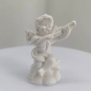 EKILLERLY Creative Mini Guardian Angel Peaceful Prayer Photo Props Gypsum Texture  Figurine Garden Ornaments Cupid Angel Statue Character Sculpture