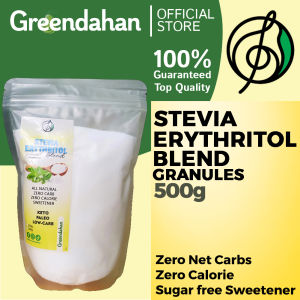 Greendahan Stevia Blend (with Erythritol) Granules 2x sugar Sweetness 500g - Keto friendly SweetenerNO MALTODEXTRIN