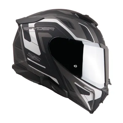 SPYDER ARROW 2.0 GD BERSERK S1 Modular Dual Visor Motorcycle Helmet ECE CERTIFIED Free Clear Visor