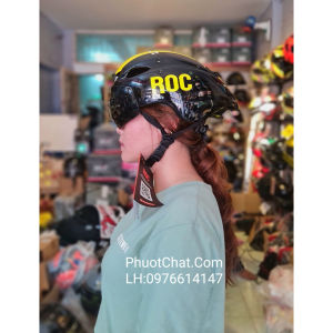 Mũ thể tháo chính hãng ROC R16 màu đen vàng có ảnh và video thật