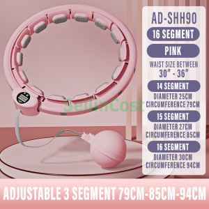 [UPGRADED] SellinCost Smart Digital Hula Hoop Professional Hula Hoop Adjustable Hula Hoop for Fitness Weighted Sections Portable Hoop Fast Slimming Thin Waist Weight Loss Body Exercise Workout Abdominal Training SHH
