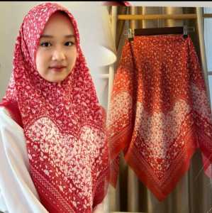 JILBAB SEGIEMPAT MOTIF PITA GRADASI/KERUDUNG SEGI 4 TERBARU 2025