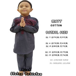 Baju Koko Anak Laki Laki Terbaru Stelan Koko Anak Umur 3 - 13 Tahun Bahan Katun Lengan Panjang