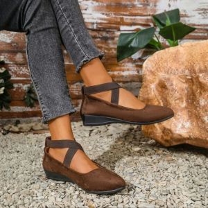 WomenS Loafers Sports Casual Shoes 2025 Spring New Large Size Pointed Toe Wedge Heel Single Shoes For Women