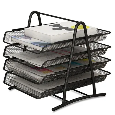 SHENAR RAK DOKUMEN KERTAS 4 SUSUN / TEMPAT FILE DOKUMEN / LETTER TRAY / PAPER TRAY 4 SUSUN