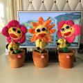 Douyin Online Influencer Enchanting Flower SUNFLOWER Play the Saxophone Sunflower Dancing Singing Children's Toy Plush. 