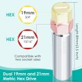 Feekoon 10 Spline Lug Nut Key Replacement for TA20-19/21, Compatible with Bimecc 10-Spline Lug Nut and Lug Bolts, Passenger with 3/4 and 13/16 Hex Drive, Alloy Steel, Silver (1 Pack). 