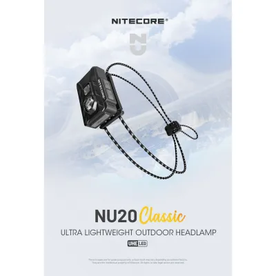 NITECORE Senter Kepala LED Headlamp Lightweight 360 Lumens IP66 - NU20 Classic