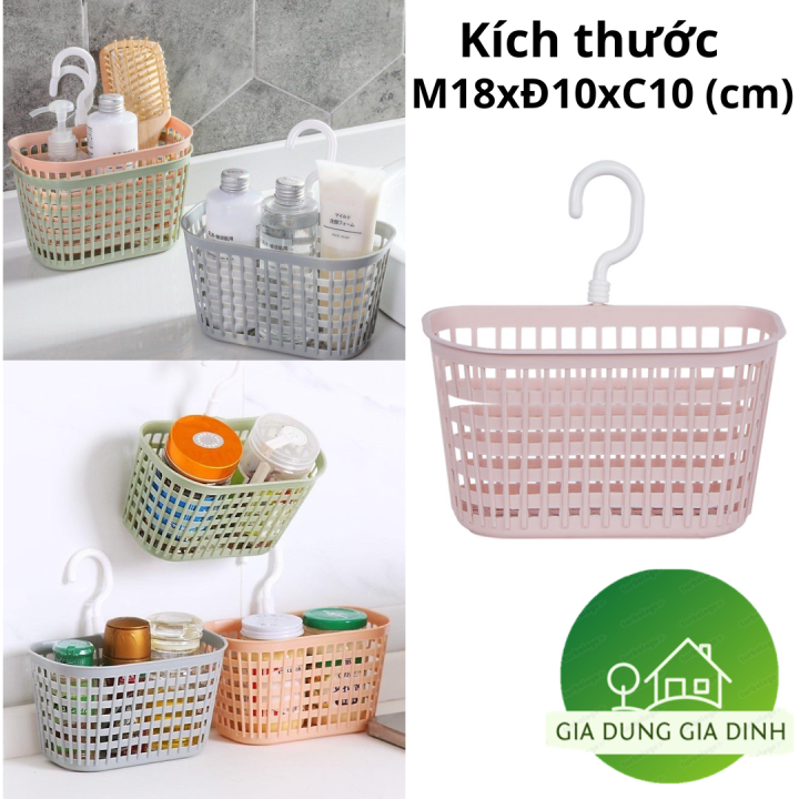 Rổ treo bồn rửa chén, nhà tắm có móc treo Việt Nhật - Giỏ treo đồ đa ...