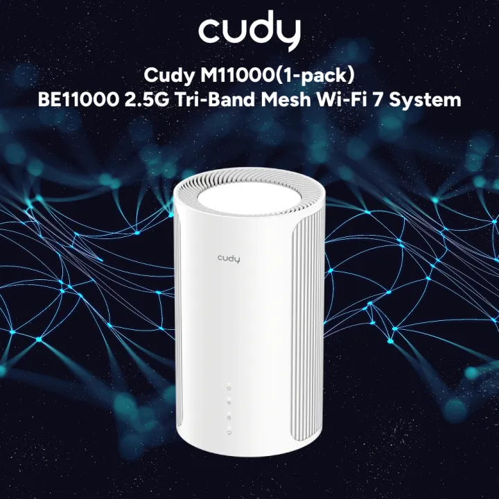 Cudy M11000(1-pack/2-pack) - BE11000 2.5G Tri-Band Mesh Wi-Fi 7 System