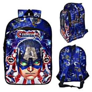 TAS ANAK PAUD TK LED MATA NYALA / TAS KARAKTER CAPTAIN AMERICA /TAS ANAK LAKI-LAKI