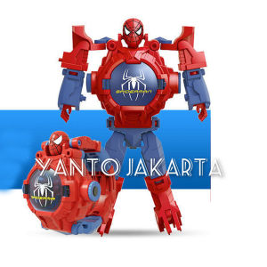 Jam tangan anak laki laki robot spiderman
