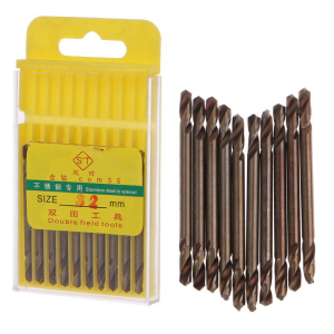 1/8" M35 HSS Jobber Length Twist Heavy Duty Drilling for Cast Iron Heat-Treated 10 Pieces/set Durable