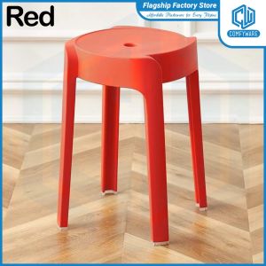 Stackable Plastic Stool Bench Nordic Style Chair Household Tournado Spin Stools Sturdy Durable
