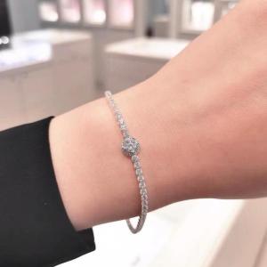 Vòng tay đá mạ bạc lắc tay đính đá dành cho nữ thanh lịch sang trọng tặng kèm hộp đựng - Alice Store