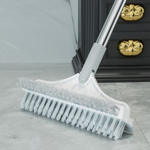 HANGDIAN 【Miễn phí vận chuyển】HS (Bền)(Thứ tốt)Sàn gạch Khoảng cách bàn chải bệt vệ sinh phòng tắm lông bàn chải hộ gia đình vệ sinh phòng tắm bàn chải đường may tay cầm dài mà không có kết thúc chết.