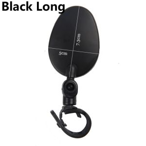 CHARMHOME ปรับได้ กลางแจ้ง การปั่นจักรยาน หมุน 360° ยาง+ABS แฮนด์บาร์ กระจกจักรยาน กระจกมองรถจักรยานยนต์ กระจกมองหลังจักรยาน