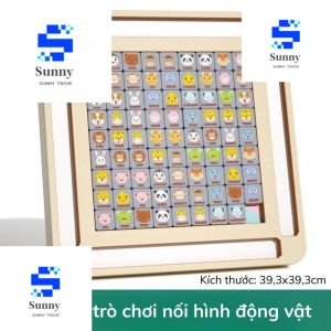 Kids Wooden Animal Connect & Merge Puzzle Toy – Develop Thinking Skills Animal Cognition and Memory