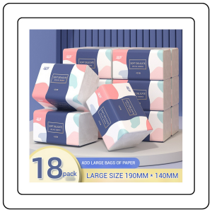 【JJ HOME】【18 Packs / Box】ManHua 5-Ply /Soft Delicate Tissue/Thick Facial Drawing Tissue Paper