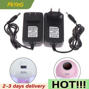 PkYeG 24V 1A Power Supply Adapter Charger 24W UV LED Lamp Nail Dryer Nail Art Tools