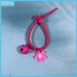 ZTOYL Sweet Candy Color Flowers Bell Keychain Silica Gel Floral Keyring For Girls Bag Pendant Backpack Decoration