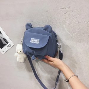 Túi vải nữ tai gấu đeo chéo đeo vai (không kèm móc khoá bông) LILA V2D85