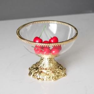 xpkQ High Footed Fruit Bowl Decorative Fruit Bowls Elegant Pretty Luxury Snacks Tray Creative Aesthetic Modern Round Fruits Trays R6P8Q