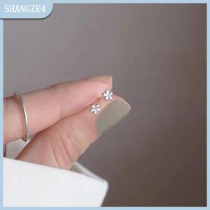 【SHANGZE4】 1 cặp thời trang hợp thời trang mini Zircon Stud Bông tai cho phụ nữ cô gái hàng ngày hình học Bông tai nhỏ tai xương Nail trang sức phụ kiện