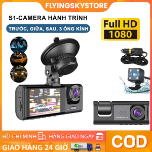 Camera Hành Trình Ô Tô Wifi Kết Nối Trực Tiếp Điện Thoại Hỗ Trợ GPS Đo tốc độ 3Camera Quay trướcTrong và Sau xe