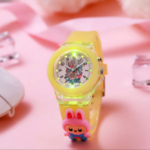 Jam Tangan Anak Anak Lucu Terbaru Disertai Lampu Berkedip Dial Monster Labubu Trendy