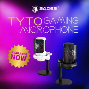 Sades Gaming Microphone Tyto Type-A to Type-C Connection-   Black/ White