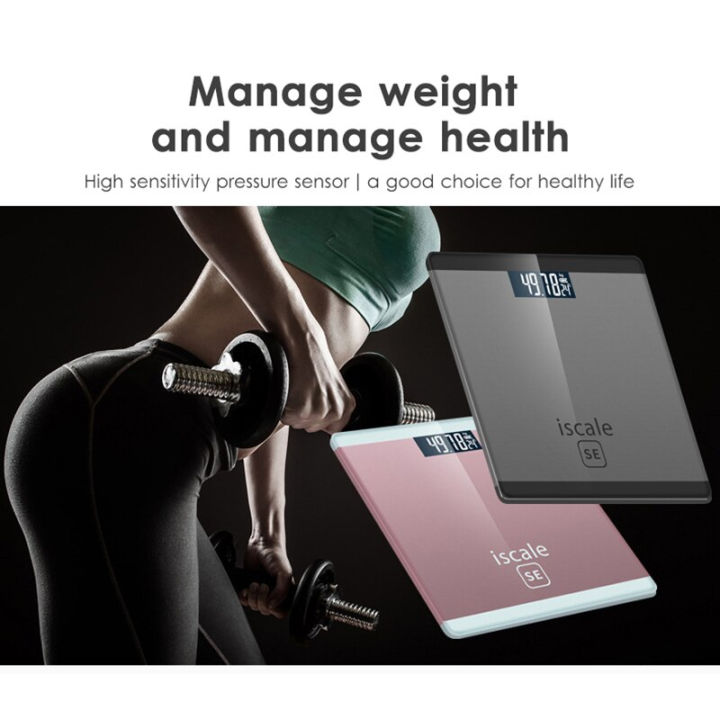HOMEKARE%20%5BFREE%20BATTERY%5D%2026cm%20Digital%20Body%20Weight%20Bathroom%20Scale%20LCD%20Display%20Smart%20Weight%20With%20Temperature%20Function%20Health%20Weighting%20Floor%20-%20Image%204