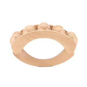MNLXM Natural Wood Massage Roller Tool Wooden 10 Bead Muscle Roller Massager Sports Recovery Manual Tool Lymphatic Drainage Massager Bodybuilding Equipment
