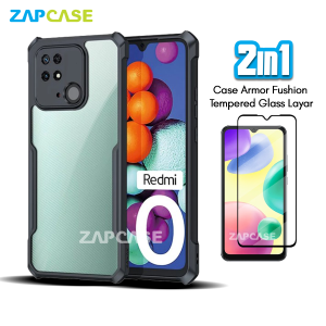 Casing Xiaomi Redmi 10c Armor Fushion Case Free Tempered Glass