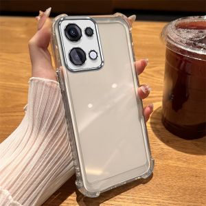 เคส เคสสำหรับ Oppo Reno 13 Pro 5G Reno13 Reno13f 13f 5G 2024 เคสศัพท์ เคสนิ่มซิลิโคนกันกระแทกพร้อมขอบทองเงาและขาตั้งกระจก sjdzsfjz01