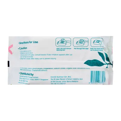 Einmilk Organic 100 Percent Pure Water Plant Extract Baby Wet Wipes With Cap (100s x 8) - Case