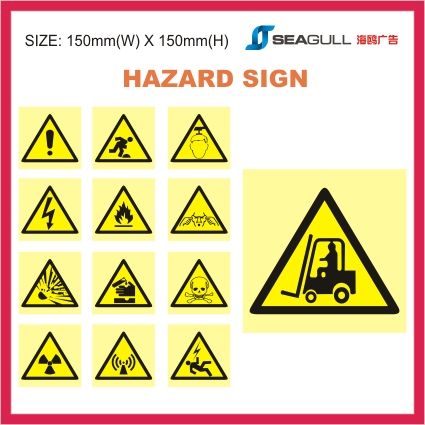 Warning Hazard Signage Hazardous Symbols Health & Safety (Safety Signs ...