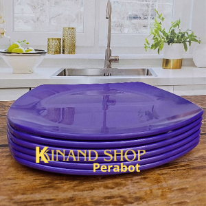 12 PCS Piring kotak TEPLEK BESAR  PIRING SAJI TEBAL DAN FREE BUBBLE WRAP