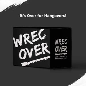 WrecOver Anti-Hangover + Brain and Liver Protection Food Supplement - Box (20 Sachets / 120 Capsules)