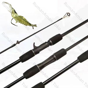 Spinning Baitcasting Fishing Rod Carbon Fiber Max Drag 8-10KG Material Berkualitas Ul Ultralight Fiber Solid 2 Bagian Fishing Pole Casting Joan 1.65M/1.8M Spinning/Casting Fishing Rod 2 Bagian karbon berongga Fishing Tackle Outdoor Fishing Joran Pancing