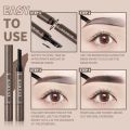 KIMUSE Eyebrow Gel With Brush 2 IN 1 eye brows Cream Pencil Waterproof&Long-lasting Natural Makeup Brow Stamp. 