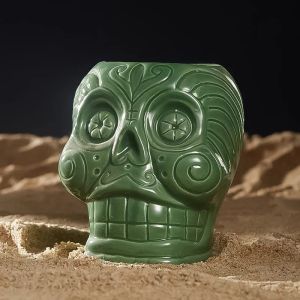 Ceramic Hawaii Tiki Mugs Creative Skull Cocktail Glasses Beer Glass Martini Glasses Beverage Mugs Funny Cup Coffee Cup2026