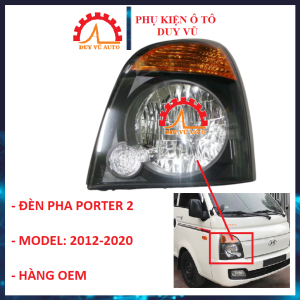 ĐÈN PHA HYUNDAI PORTER 2 ĐỜI 2012-2020 ĐỜI ĐÈN VÀNG ĐEN