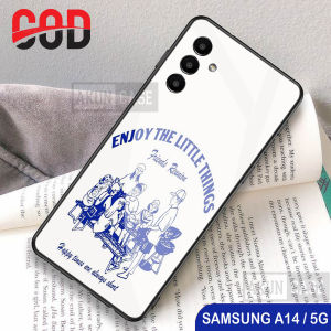 Softcase Glas Kaca For SAMSUNG A14 5G - B02 - Casing Hp For SAMSUNG A14 5G - Pelindung hp - Case Handphone - Case Kualitas Terbaik - Casing Hp For SAMSUNG A14 5G