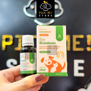 Five Bromhexin - Dung Dịch Uống Trị Hô Hấp Long Đờm Thông Phế Quản cho Chó Mèo